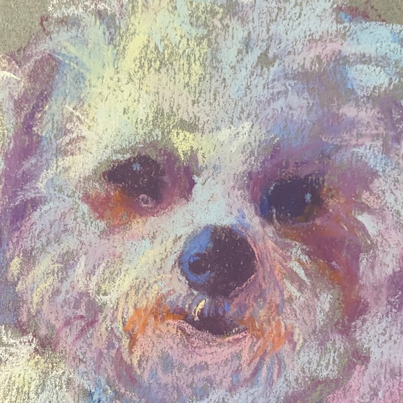 Colorful Pastel Pet Portraits - Pair of Dog Prints Artist Marie Marfia - Picture 10 of 14